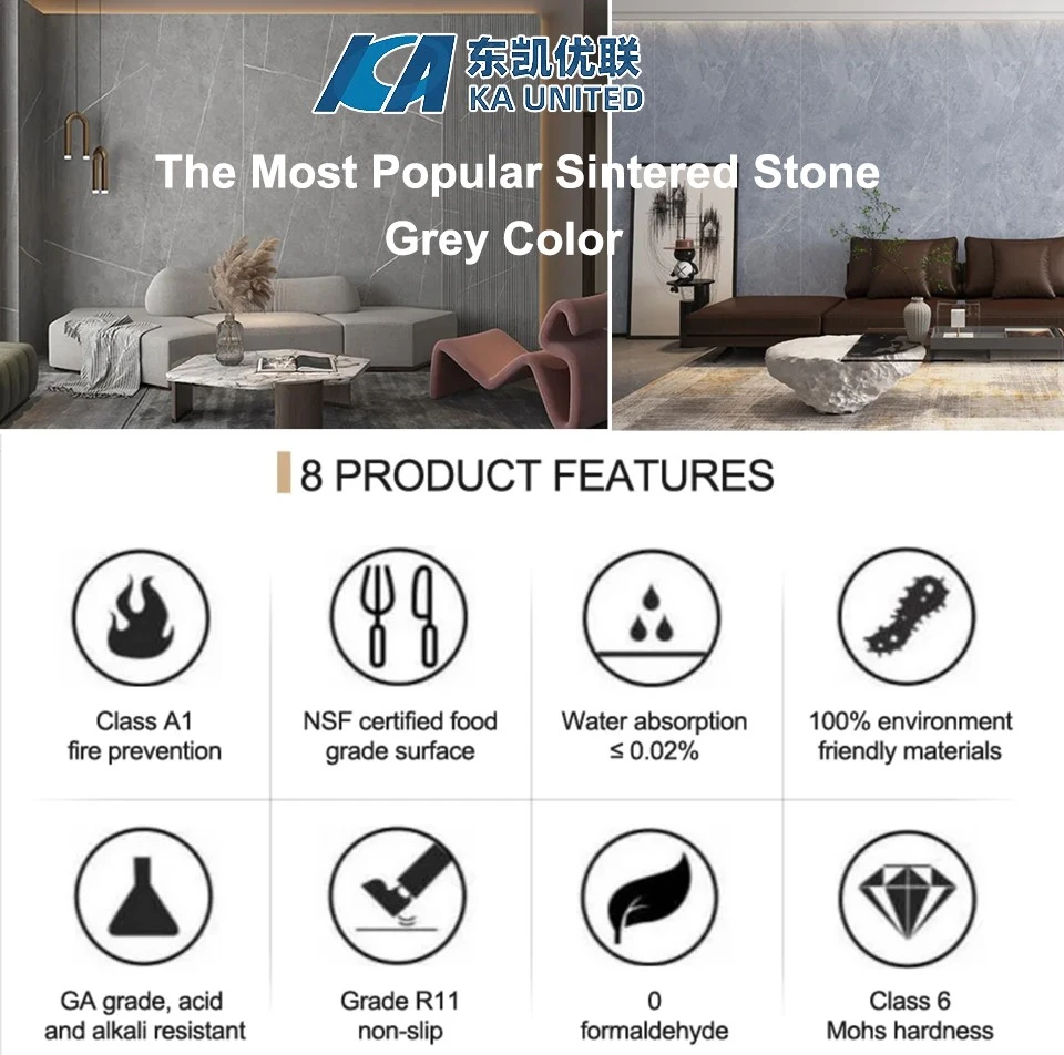 Grey Sintered Stone Wall Cladding Panel Grey Sintered Stone Wall Cladding Panel