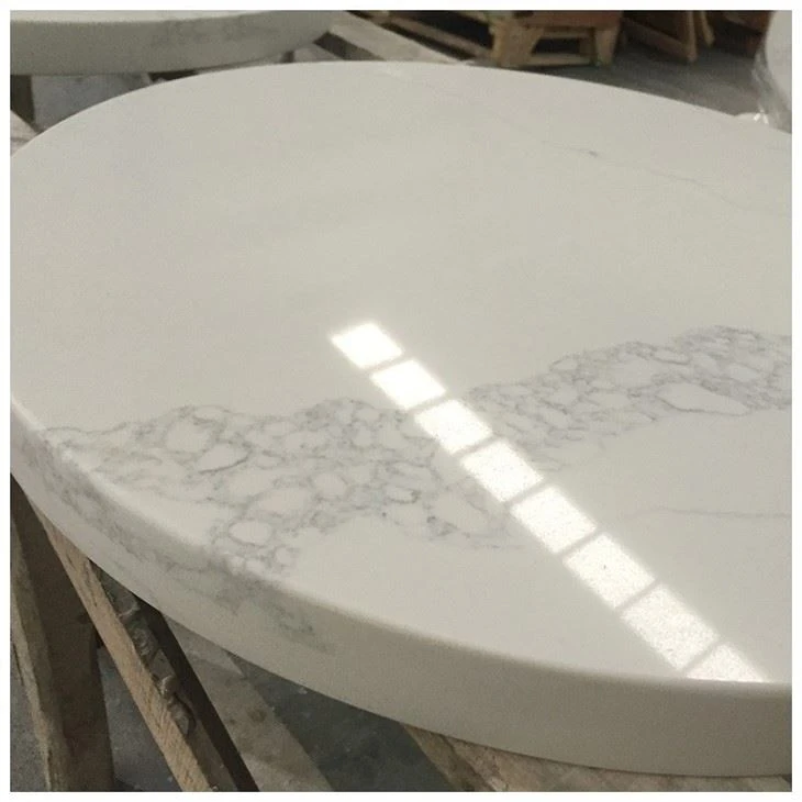 Calacatta Quartz Oval Cafe Tables