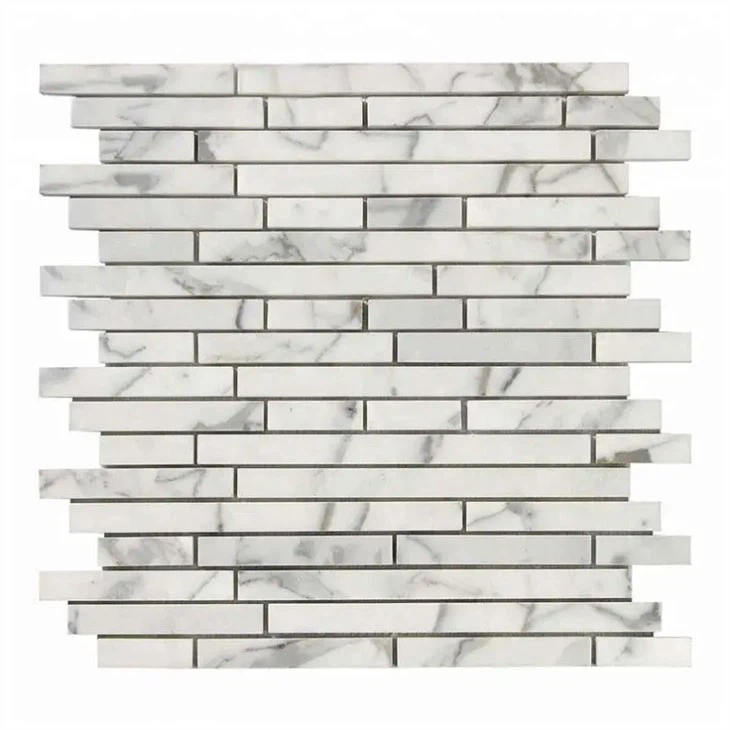 Calacatta White Marble Mosaic Bathroom Tiles
