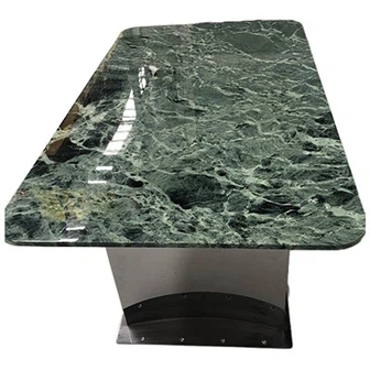 Taules de menjador de marbre verd Verde Alpi