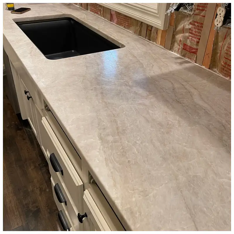 Taj Mahal Quartzite Bench Countertop Designs Taj Mahal Quartzite Bench Countertop Designs