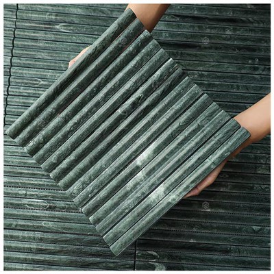 Mosaic estriat de marbre verd fosc