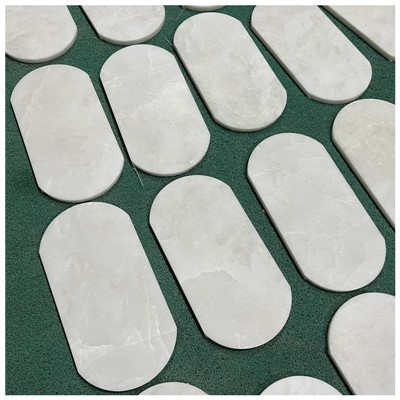 Rajoles de mosaic de marbre blanc de Namíbia Rhino