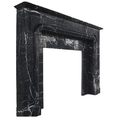 Llar de foc de marbre Nero Marquina