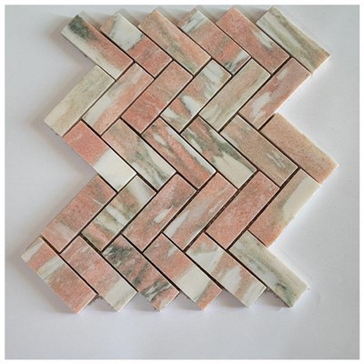 Rajoles de mosaic de marbre rosa noruec